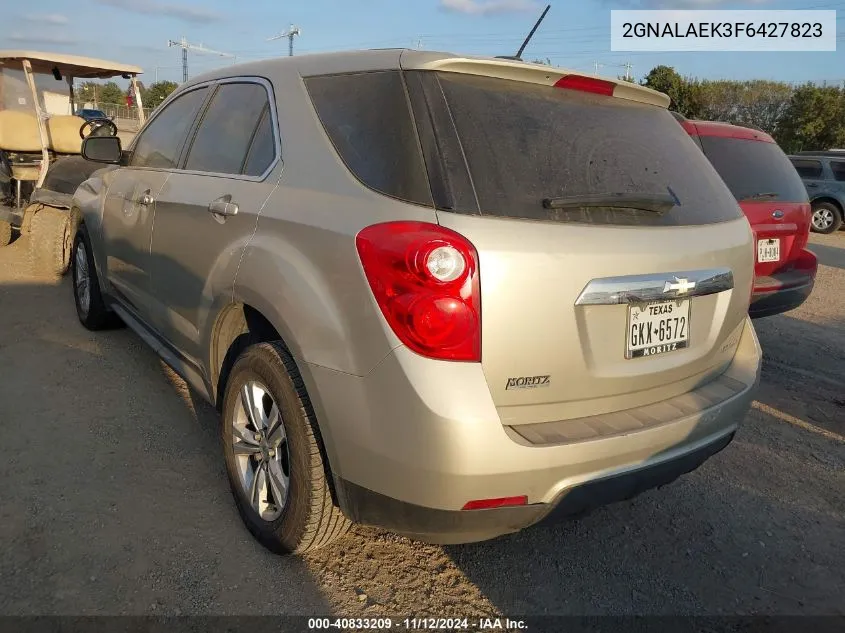 2015 Chevrolet Equinox Ls VIN: 2GNALAEK3F6427823 Lot: 40833209