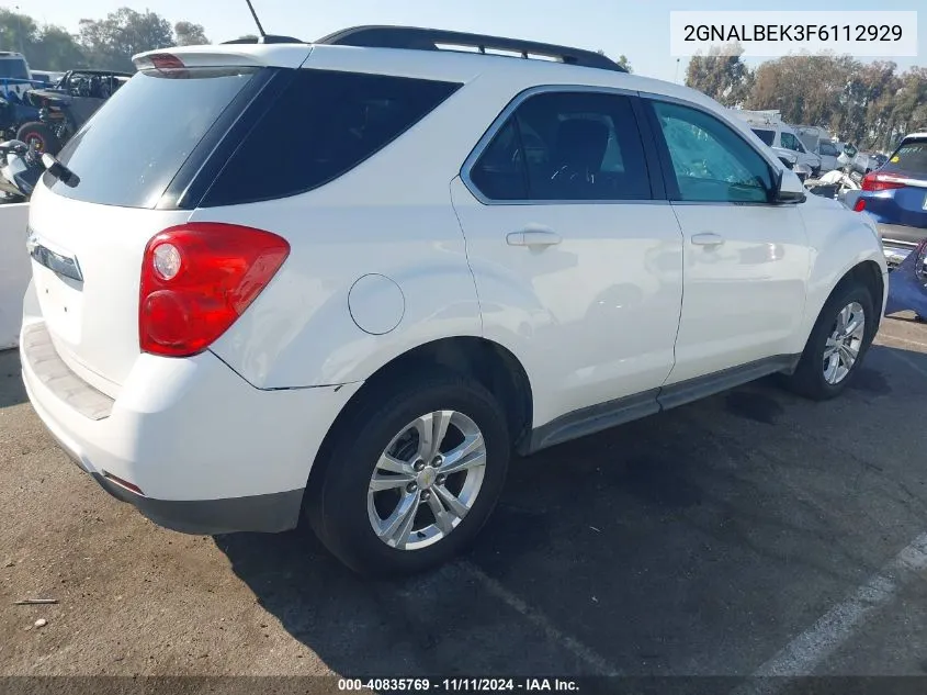 2015 Chevrolet Equinox Lt VIN: 2GNALBEK3F6112929 Lot: 40835769