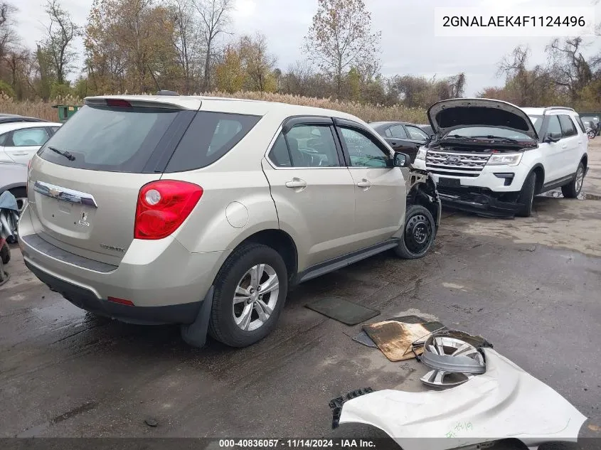 2015 Chevrolet Equinox Ls VIN: 2GNALAEK4F1124496 Lot: 40836057