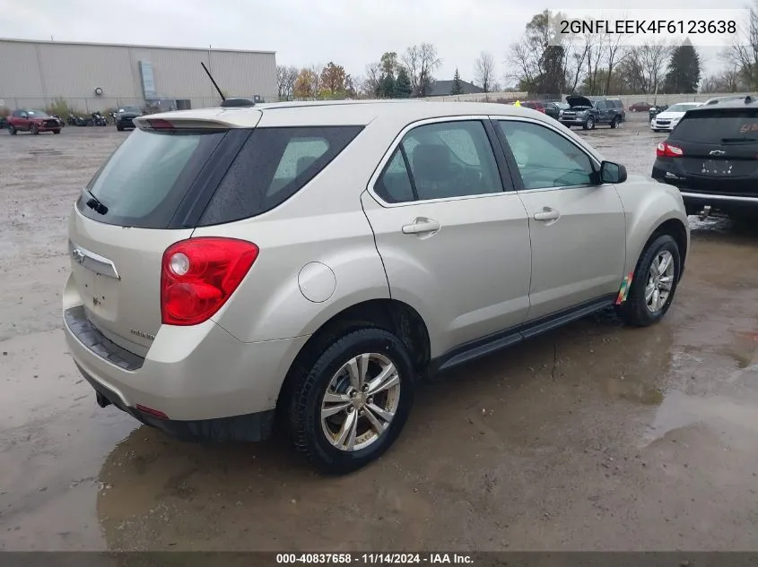 2015 Chevrolet Equinox Ls VIN: 2GNFLEEK4F6123638 Lot: 40837658