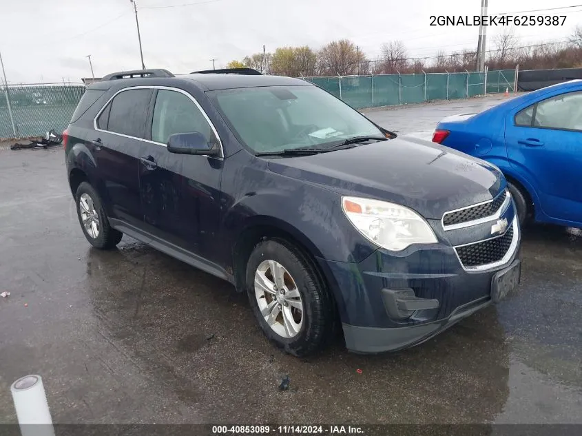 2015 Chevrolet Equinox 1Lt VIN: 2GNALBEK4F6259387 Lot: 40853089