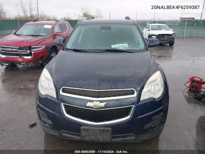 2015 Chevrolet Equinox 1Lt VIN: 2GNALBEK4F6259387 Lot: 40853089