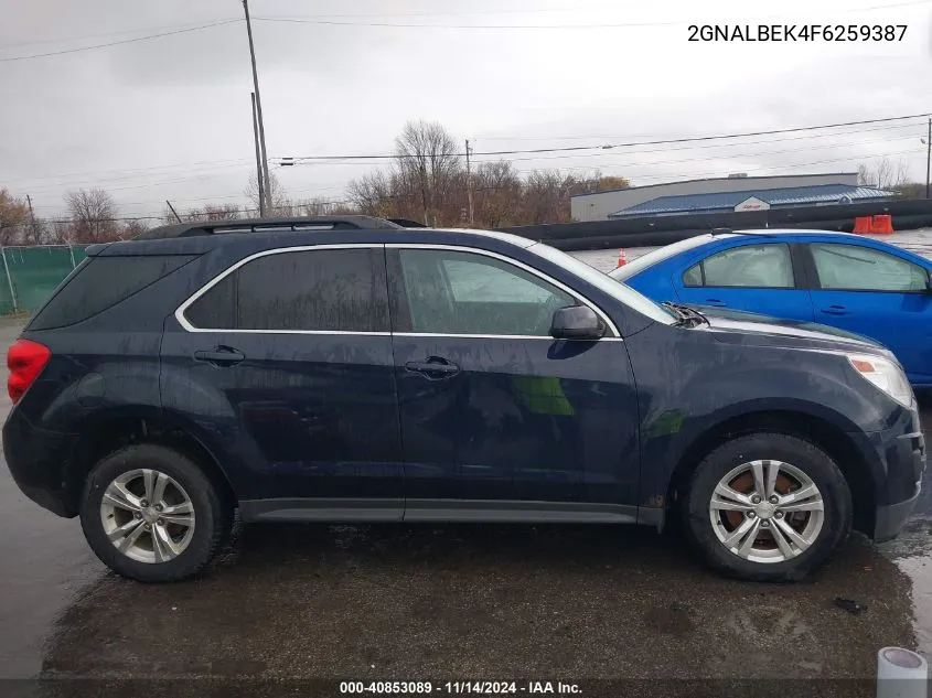 2015 Chevrolet Equinox 1Lt VIN: 2GNALBEK4F6259387 Lot: 40853089