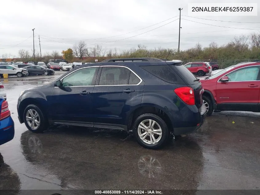 2015 Chevrolet Equinox 1Lt VIN: 2GNALBEK4F6259387 Lot: 40853089