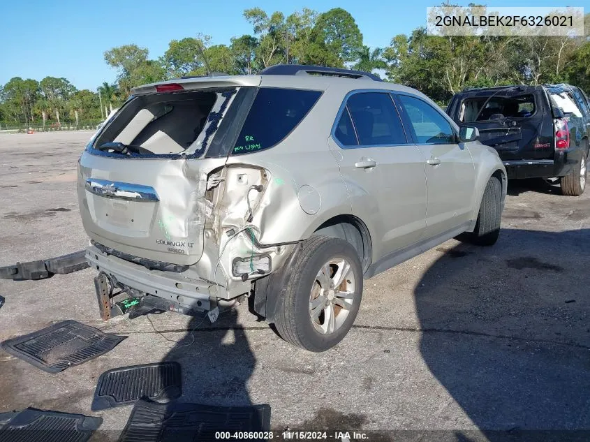 2015 Chevrolet Equinox 1Lt VIN: 2GNALBEK2F6326021 Lot: 40860028