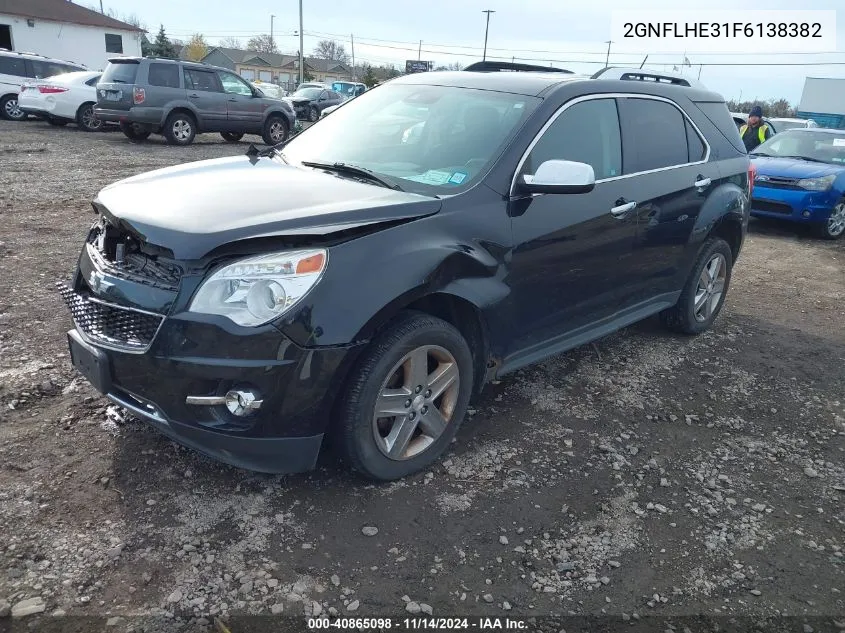 2015 Chevrolet Equinox Ltz VIN: 2GNFLHE31F6138382 Lot: 40865098