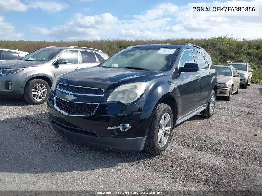 2015 Chevrolet Equinox 2Lt VIN: 2GNALCEK7F6380856 Lot: 40868237