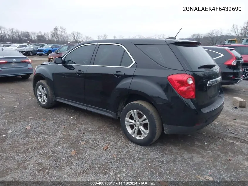 2015 Chevrolet Equinox Ls VIN: 2GNALAEK4F6439690 Lot: 40870017