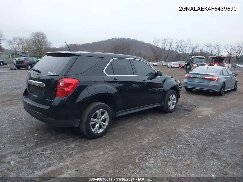 2015 Chevrolet Equinox Ls VIN: 2GNALAEK4F6439690 Lot: 40870017