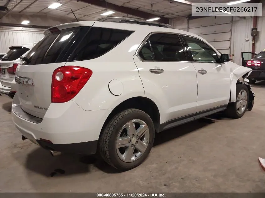 2015 Chevrolet Equinox Ltz VIN: 2GNFLDE30F6266217 Lot: 40895755