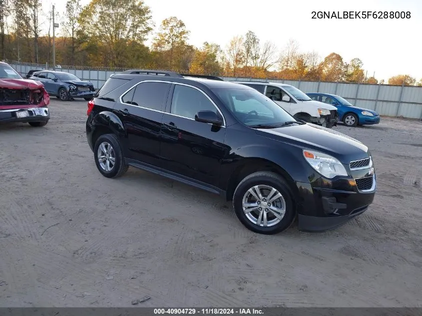 2015 Chevrolet Equinox 1Lt VIN: 2GNALBEK5F6288008 Lot: 40904729