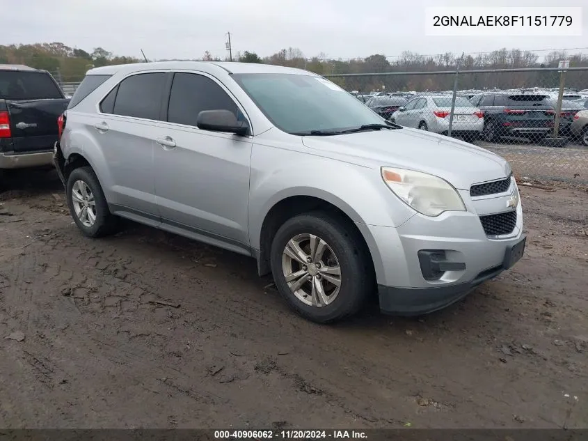 2015 Chevrolet Equinox Ls VIN: 2GNALAEK8F1151779 Lot: 40906062