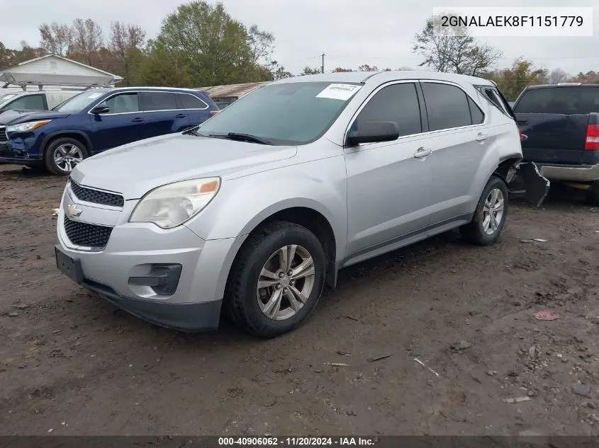 2015 Chevrolet Equinox Ls VIN: 2GNALAEK8F1151779 Lot: 40906062