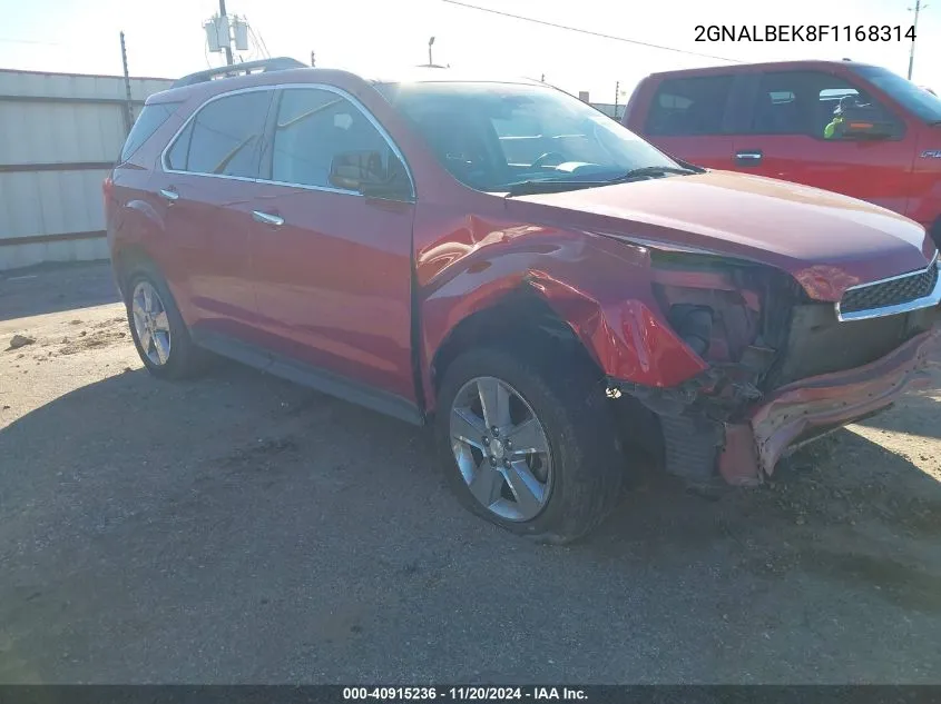 2015 Chevrolet Equinox 1Lt VIN: 2GNALBEK8F1168314 Lot: 40915236