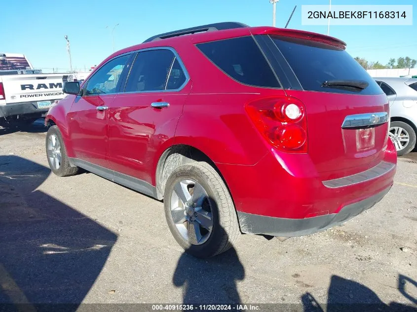 2015 Chevrolet Equinox 1Lt VIN: 2GNALBEK8F1168314 Lot: 40915236