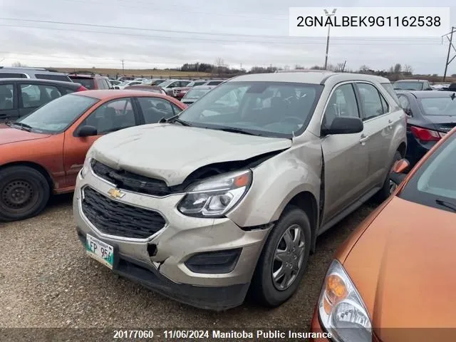 2016 Chevrolet Equinox Ls VIN: 2GNALBEK9G1162538 Lot: 20177060