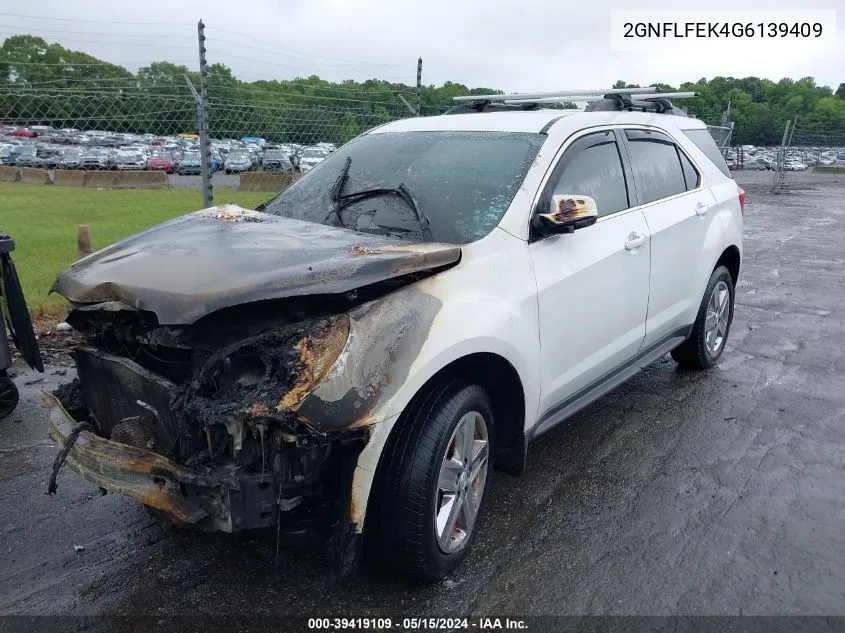 2016 Chevrolet Equinox Lt VIN: 2GNFLFEK4G6139409 Lot: 39419109