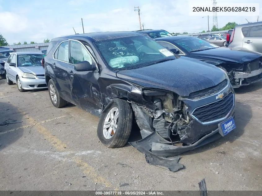 2016 Chevrolet Equinox Ls VIN: 2GNALBEK5G6284218 Lot: 39577739