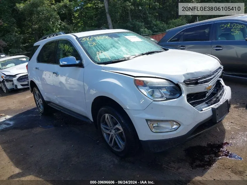 2016 Chevrolet Equinox Ltz VIN: 2GNFLGE38G6105410 Lot: 39696606