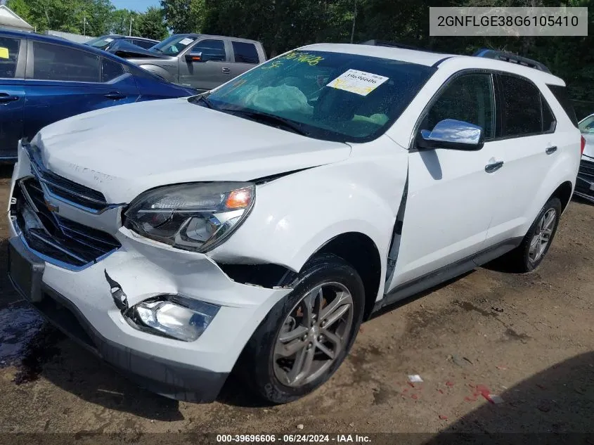 2016 Chevrolet Equinox Ltz VIN: 2GNFLGE38G6105410 Lot: 39696606