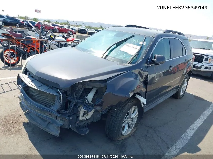 2016 Chevrolet Equinox Lt VIN: 2GNFLFEK2G6349149 Lot: 39697418