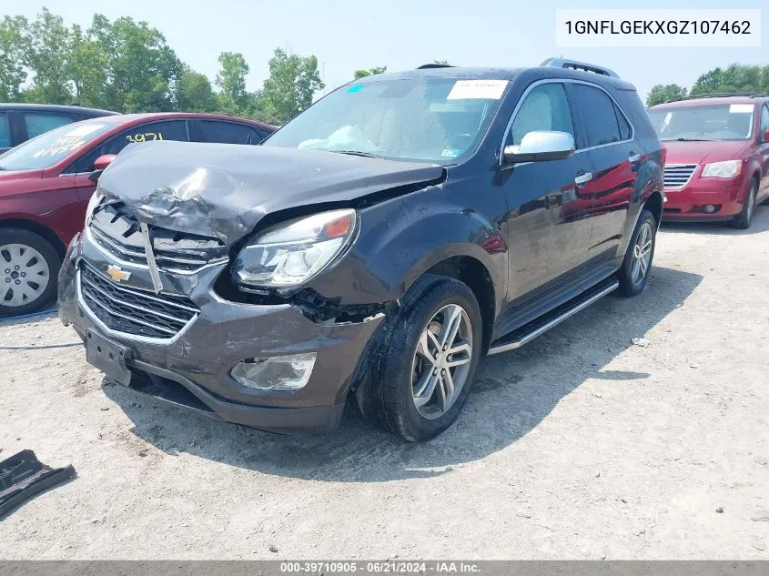 2016 Chevrolet Equinox Ltz VIN: 1GNFLGEKXGZ107462 Lot: 39710905