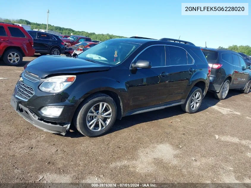 2016 Chevrolet Equinox Lt VIN: 2GNFLFEK5G6228020 Lot: 39763076