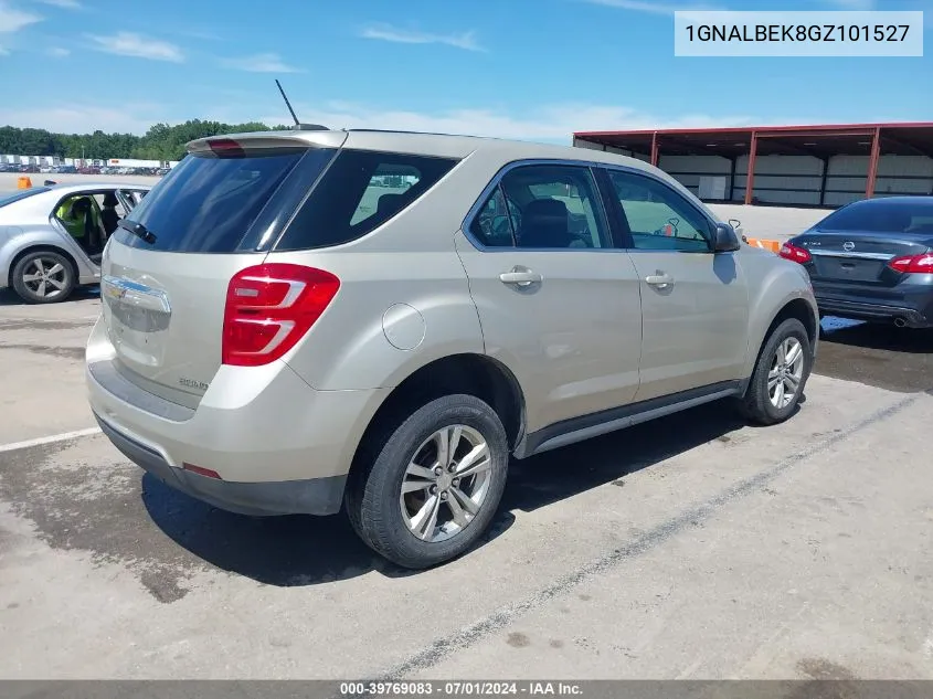 2016 Chevrolet Equinox Ls VIN: 1GNALBEK8GZ101527 Lot: 39769083