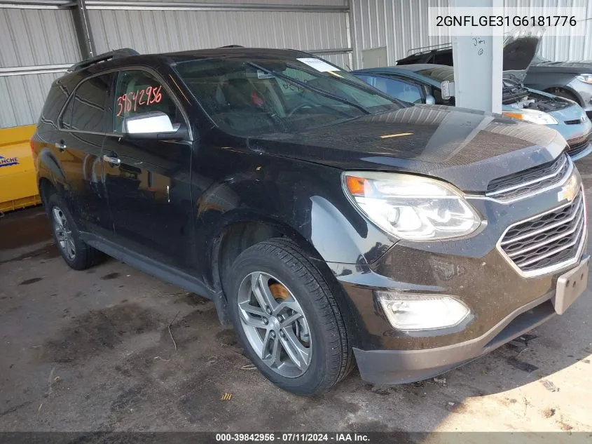 2GNFLGE31G6181776 2016 Chevrolet Equinox Ltz