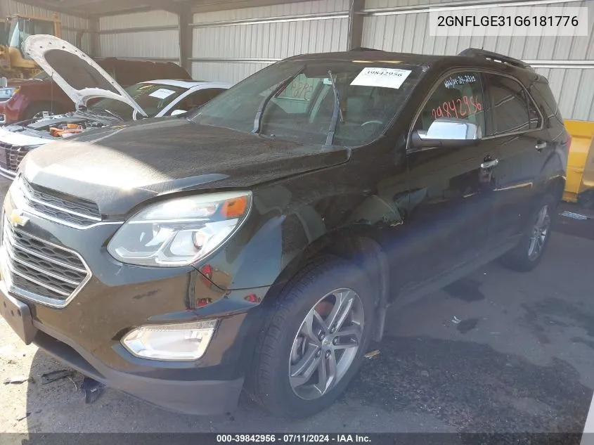 2GNFLGE31G6181776 2016 Chevrolet Equinox Ltz