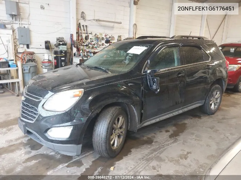 2016 Chevrolet Equinox Lt VIN: 2GNFLFEK1G6176451 Lot: 39848212