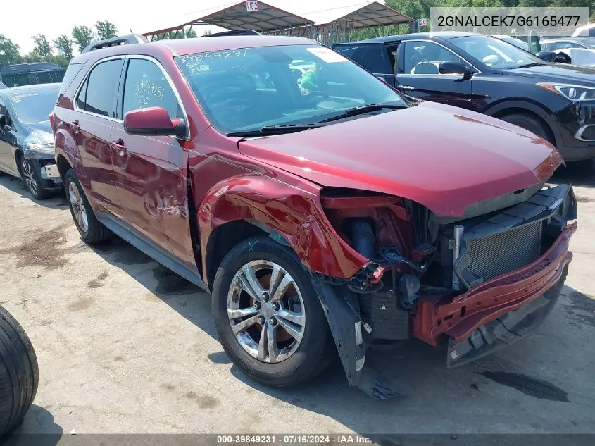 2016 Chevrolet Equinox Lt VIN: 2GNALCEK7G6165477 Lot: 39849231