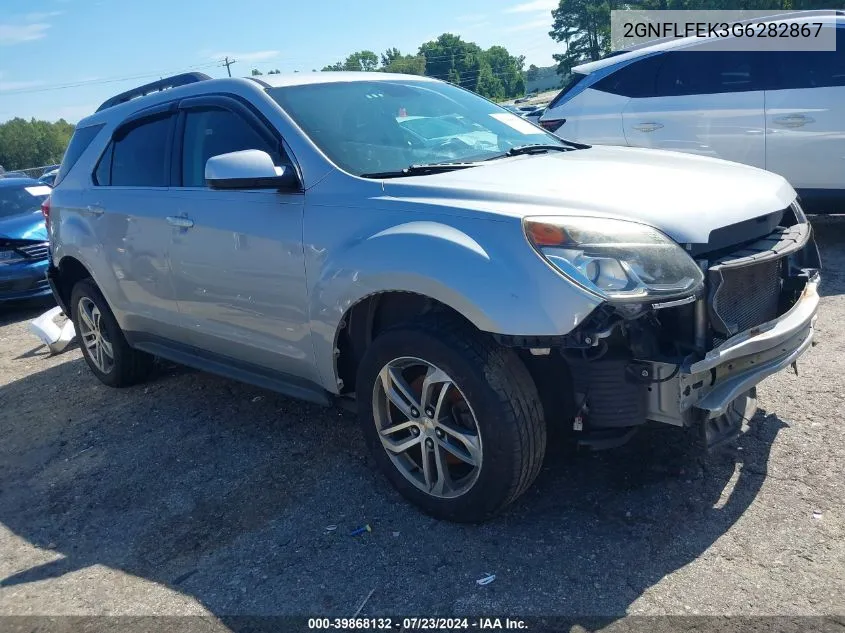 2016 Chevrolet Equinox Lt VIN: 2GNFLFEK3G6282867 Lot: 39868132