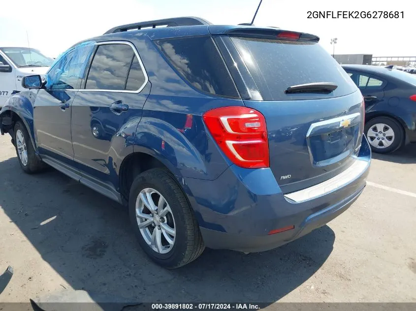 2GNFLFEK2G6278681 2016 Chevrolet Equinox Lt