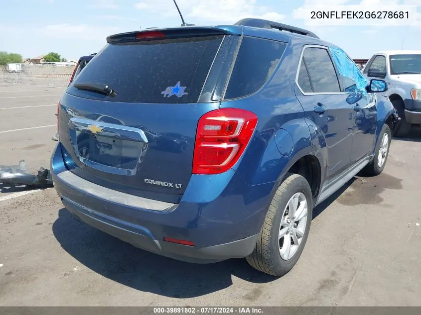 2GNFLFEK2G6278681 2016 Chevrolet Equinox Lt