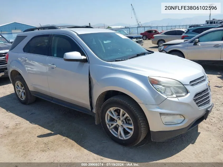 2016 Chevrolet Equinox Lt VIN: 2GNFLFE38G6102596 Lot: 39909374