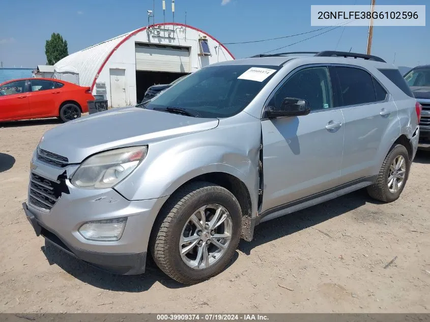 2016 Chevrolet Equinox Lt VIN: 2GNFLFE38G6102596 Lot: 39909374