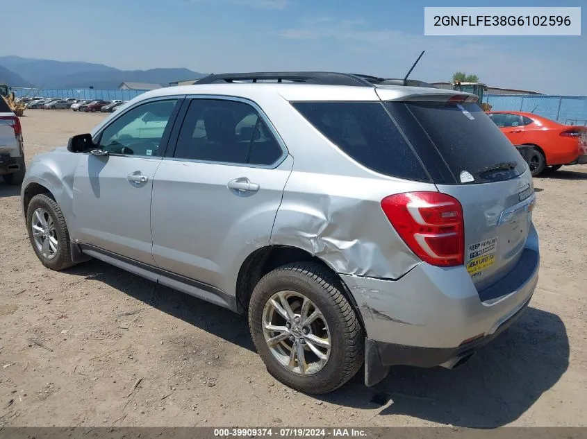 2016 Chevrolet Equinox Lt VIN: 2GNFLFE38G6102596 Lot: 39909374