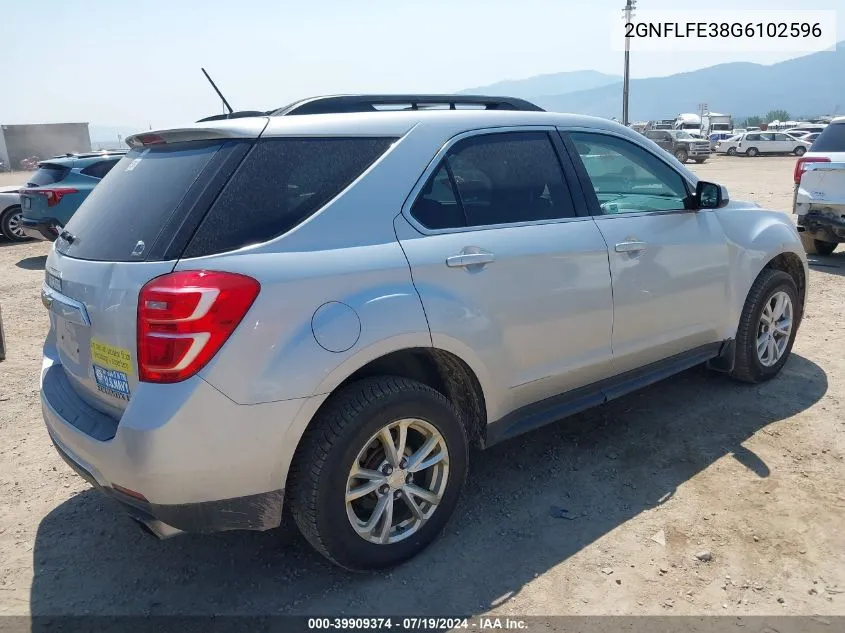 2016 Chevrolet Equinox Lt VIN: 2GNFLFE38G6102596 Lot: 39909374