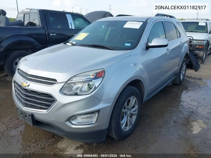 2016 Chevrolet Equinox Lt VIN: 2GNALCEKXG1182917 Lot: 39965453