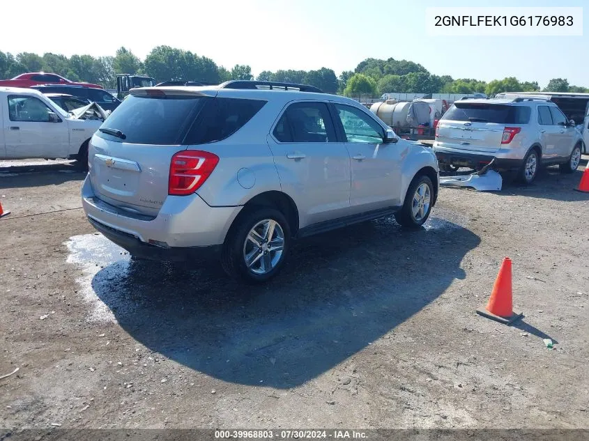 2016 Chevrolet Equinox Lt VIN: 2GNFLFEK1G6176983 Lot: 39968803