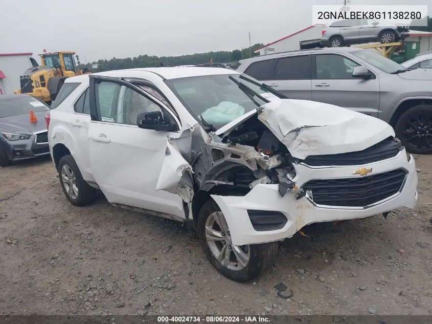 2GNALBEK8G1138280 2016 Chevrolet Equinox Ls