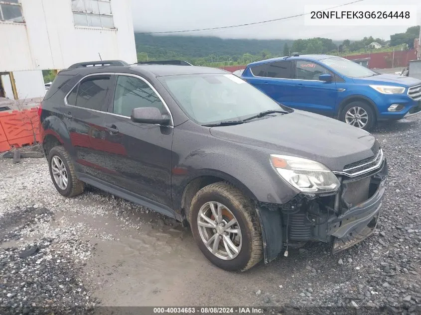 2016 Chevrolet Equinox Lt VIN: 2GNFLFEK3G6264448 Lot: 40034653