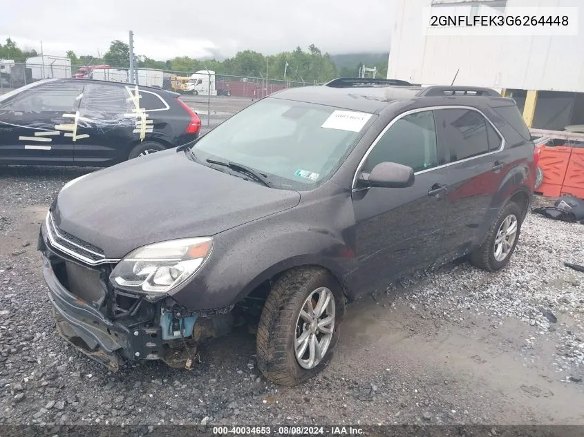 2016 Chevrolet Equinox Lt VIN: 2GNFLFEK3G6264448 Lot: 40034653