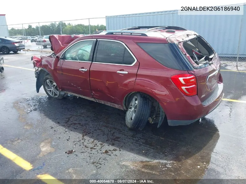 2GNALDEK2G6186940 2016 Chevrolet Equinox Ltz