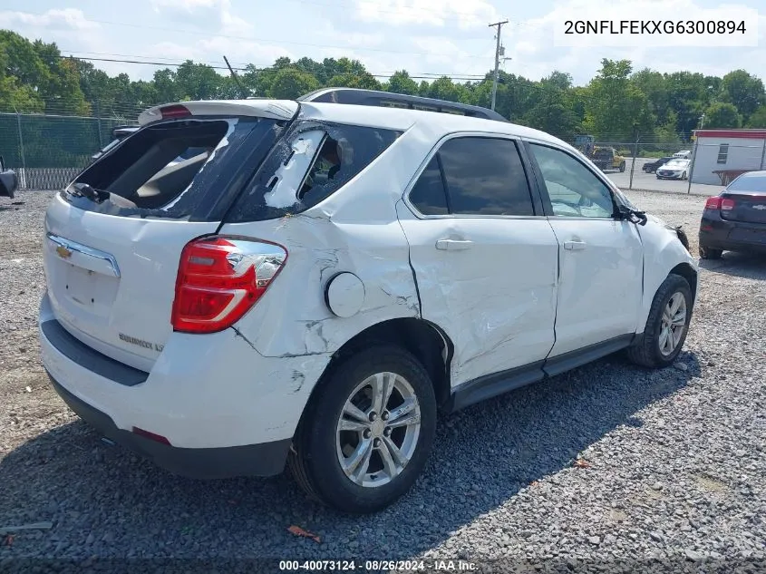 2016 Chevrolet Equinox Lt VIN: 2GNFLFEKXG6300894 Lot: 40073124