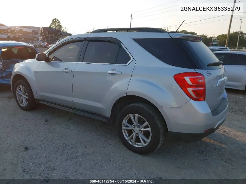 2016 Chevrolet Equinox Lt VIN: 2GNALCEKXG6335279 Lot: 40112754