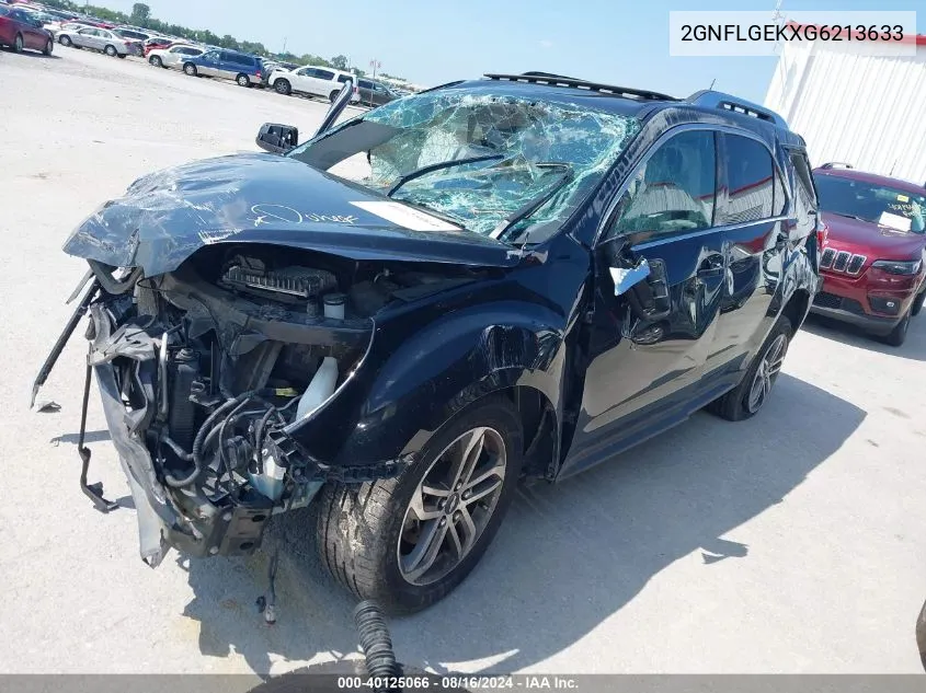 2016 Chevrolet Equinox Ltz VIN: 2GNFLGEKXG6213633 Lot: 40125066