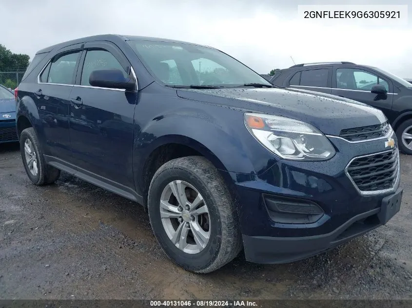 2016 Chevrolet Equinox Ls VIN: 2GNFLEEK9G6305921 Lot: 40131046