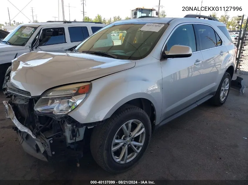 2016 Chevrolet Equinox Lt VIN: 2GNALCEKXG1127996 Lot: 40137099